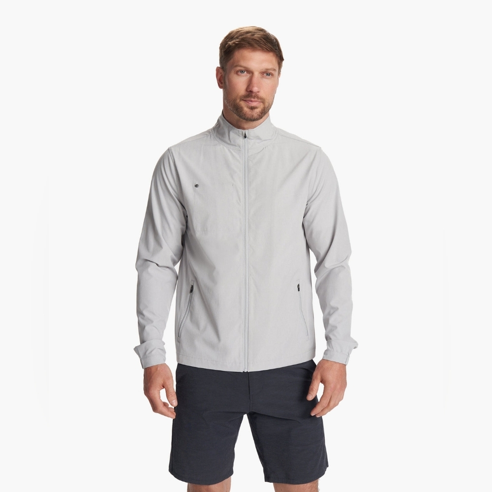 Vuori Light Gray Zip-Front Jacket